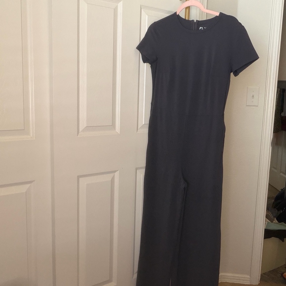 FLX Affirmation Wide-Leg Plum Sherry Jumpsuit Size Med - Picture 2 of 4
